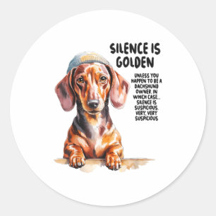Dachshund-Ideen für Frauen & Neuheit Miniatur Runder Aufkleber