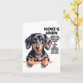 Dachshund-Ideen für Frauen & Noveltä-Minidackel Karte (Gelbe Blume)