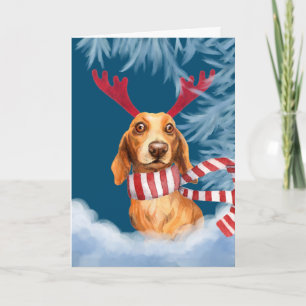 Dachshund im Schnee Feiertagskarte