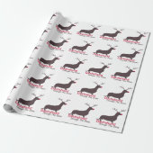 Dachshund im Schnee Geschenkpapier (Ungerollt)