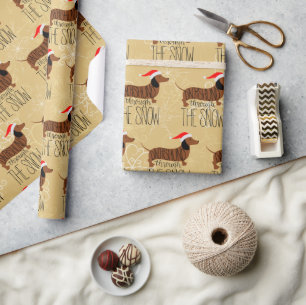 Dachshund im Schnee Geschenkpapier