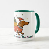 Dachshund im Schnee Tasse (VorderseiteRechts)