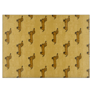 Dachshund im Vintage-Stil Schneidebrett