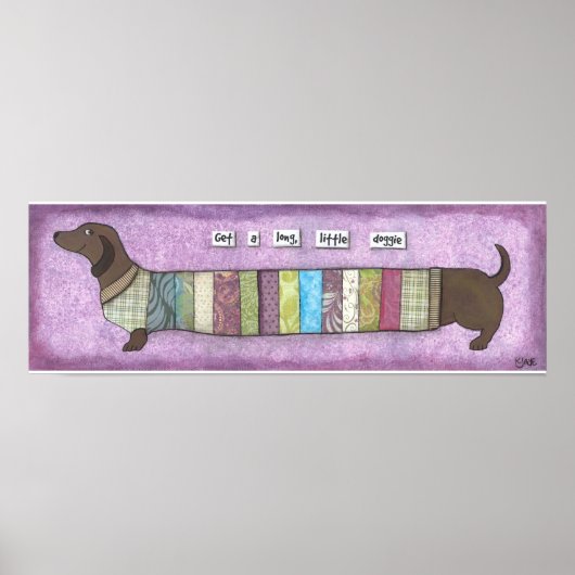 Dachshund in a sweater poster (Vorne)