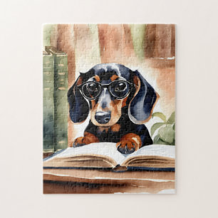 Dachshund in der Aquarellkunst Puzzle