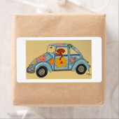 Dachshund in Hippie-Auto (Insitu)