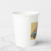 Dachshund in Hippie car  Pappbecher (Rechts)