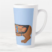 Dachshund in Racing Jacket Mug Milchtasse (Rechts)