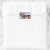 Dachshund in Racing Jacket Sticker (Tasche)