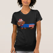 Dachshund In Uncle Sam Suit T-Shirt (Vorderseite)