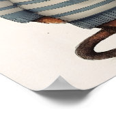 Dachshund In Winter Mood, Funny Dog Decor, Cozy Do Poster (Ecke)