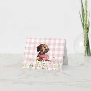 Dachshund Individuelle Anlasskarte Dankeskarte