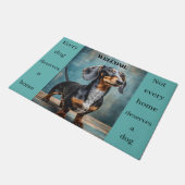 Dachshund Individuelle Fußmatte (Schrägansicht)