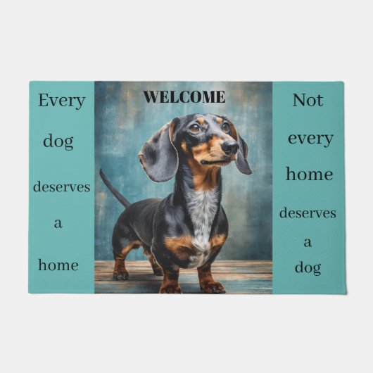 Dachshund Individuelle Fußmatte (Vorderseite)