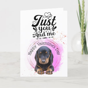 Dachshund individuelle Valentinstag Grußkarte Feiertagskarte