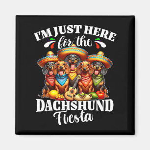 Dachshund ist nur hier für Cinco de Mayo Dachshund Magnet