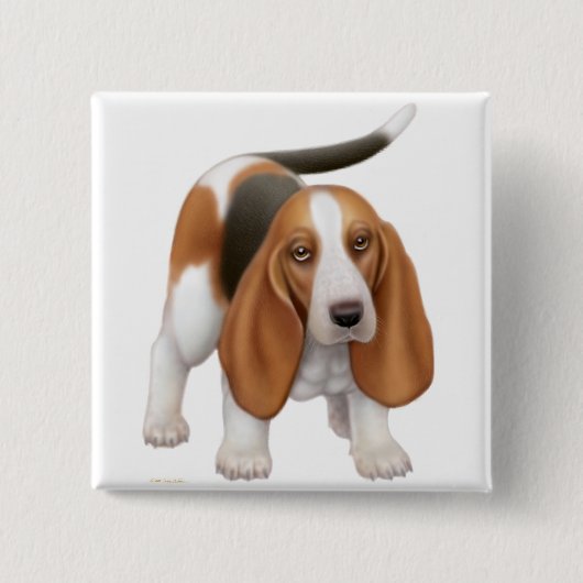 Dachshund-Jagdhund-Button Button (Vorderseite)
