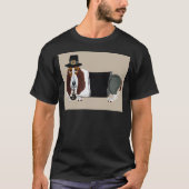 Dachshund-Jagdhund-Erntedank-Pilger T-Shirt (Vorderseite)