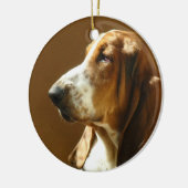 Dachshund-Jagdhund-Foto-Verzierung Keramik Ornament (Links)