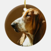 Dachshund-Jagdhund-Foto-Verzierung Keramik Ornament (Hinten)