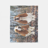 Dachshund-Jagdhund-Hunde in der Holz-Fleece-Decke Fleecedecke (Vorderseite)