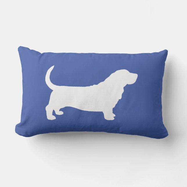 Dachshund-Jagdhund-HundeSilhouette Lendenkissen (Vorderseite)