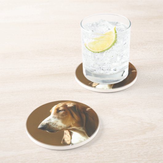 Dachshund-Jagdhund-HundeUntersetzer Sandstein Untersetzer (Seite)