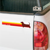 Dachshund-Jagdhund mit Streifen-Autoaufkleber Autoaufkleber (Auf Lkw)