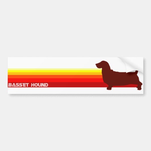 Dachshund-Jagdhund mit Streifen-Autoaufkleber Autoaufkleber (Vorne)