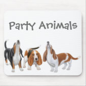 Dachshund-Jagdhund-Party-Tiere Mousepad (Vorne)