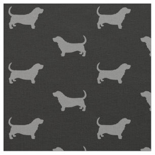 Dachshund-Jagdhund-Silhouette-Muster Stoff