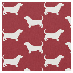Dachshund-Jagdhund-Silhouette-Muster Stoff
