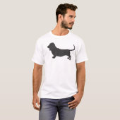 Dachshund-Jagdhund-Silhouette T-Shirt (Vorne ganz)
