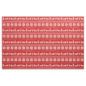 Dachshund-Jagdhund-Silhouette-Weihnachtsmuster-Rot Stoff (Fat Quarter (45,7 x 55,9 cm))