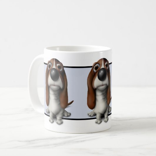 Dachshund-Jagdhund-Tasse BH1 Kaffeetasse (Vorderseite Links)