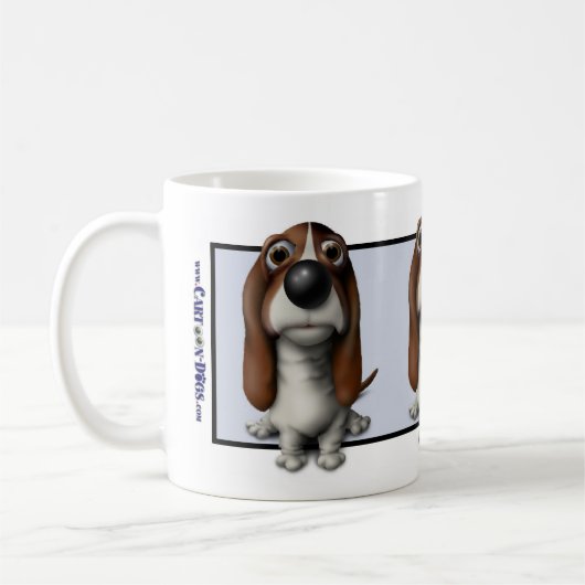 Dachshund-Jagdhund-Tasse BH1 Kaffeetasse (Links)