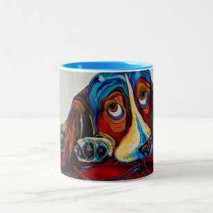 Dachshund-Jagdhund-Tasse Zweifarbige Tasse