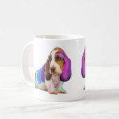 Dachshund-Jagdhund voll der FarbeTasse Kaffeetasse (Vorderseite Links)