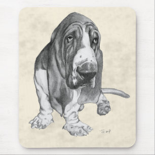 Dachshund-Jagdhund-Zeichnen Mousepad