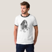 Dachshund-Jagdhund-Zeichnen T-Shirt (Vorne ganz)