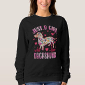 Dachshund Just A Girl Who Loves Dachshunds Dog Flo Sweatshirt (Vorderseite)