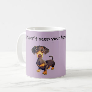 Dachshund-Kaffeetasse Lustiges Wiener-Hund-Geschen Kaffeetasse