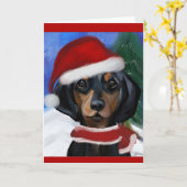 Dachshund karte (Gelbe Blume)