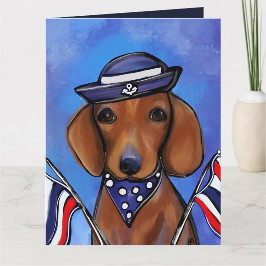 Dachshund karte (Vorderseite)