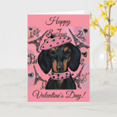 DACHSHUND KARTE (Gelbe Blume)