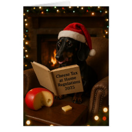 Dachshund 'Käse-Steuer' Weihnachtskarte
