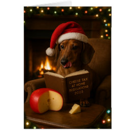 Dachshund 'Käse-Steuer' Weihnachtskarte