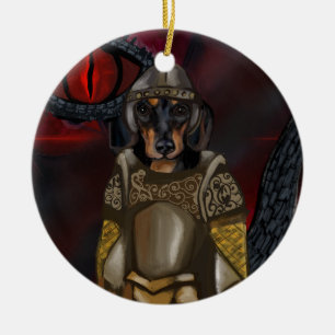 Dachshund Keramik Ornament
