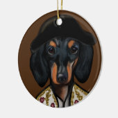 DACHSHUND          KERAMIK ORNAMENT (Links)