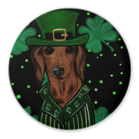 DACHSHUND             KERAMIKKNAUF (Vorderseite)